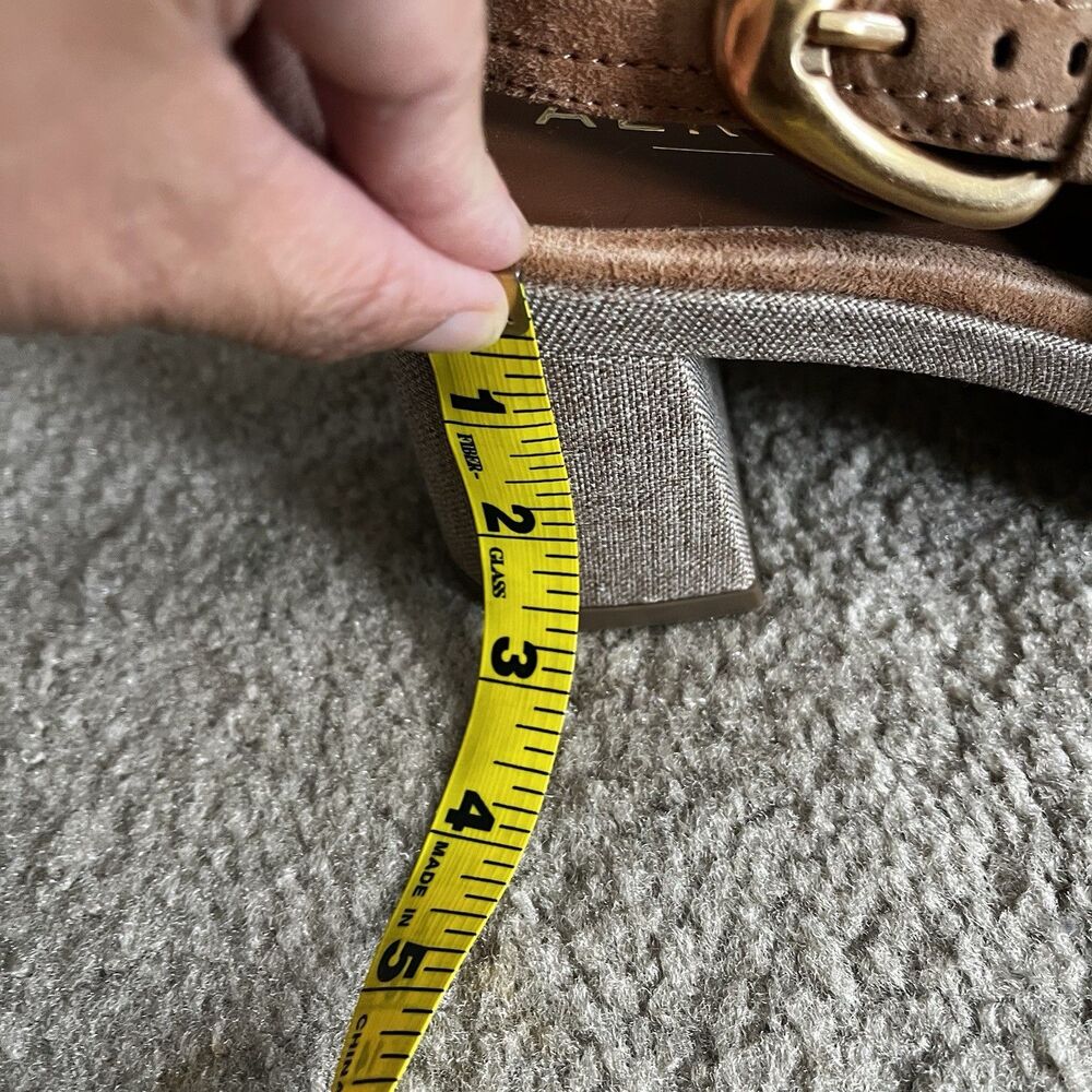 Aerosoles Sandals Sz 6.5 Zella Suede Leather Buckle Western Summer Sophisticated - Picture 6 of 6